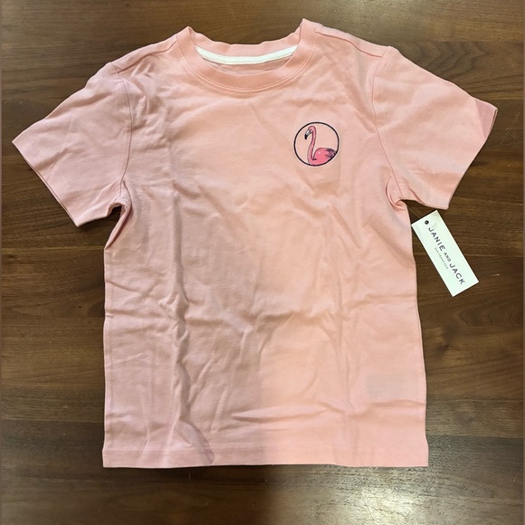 NWT- Janie and Jack Flamingo Pink Tee - Picture 3 of 5